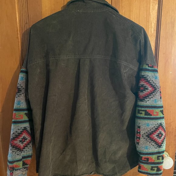 Adele B Corduroy and Patterned Shirt-Jacket - Picture 4 of 4